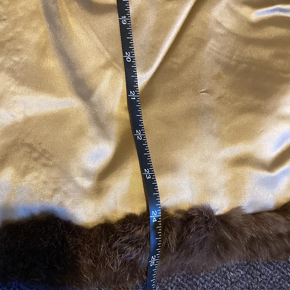 Women's Brown Real Rabbit Fur Jacket - Classic Cozy Coat - Picture 15 of 16